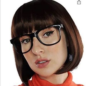 Brown Bob Wig w/ Glasses